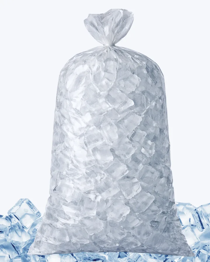 Bolsa de hielo en cubo de 15 kilogramos