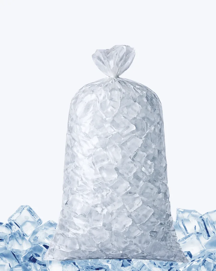 Bolsa de hielo en cubo de 1 kilogramo